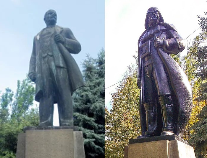 Antes y después de la polémica estatua en un país que busca retomar su identidad